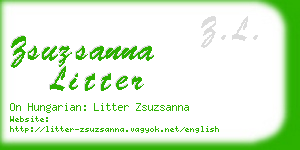 zsuzsanna litter business card